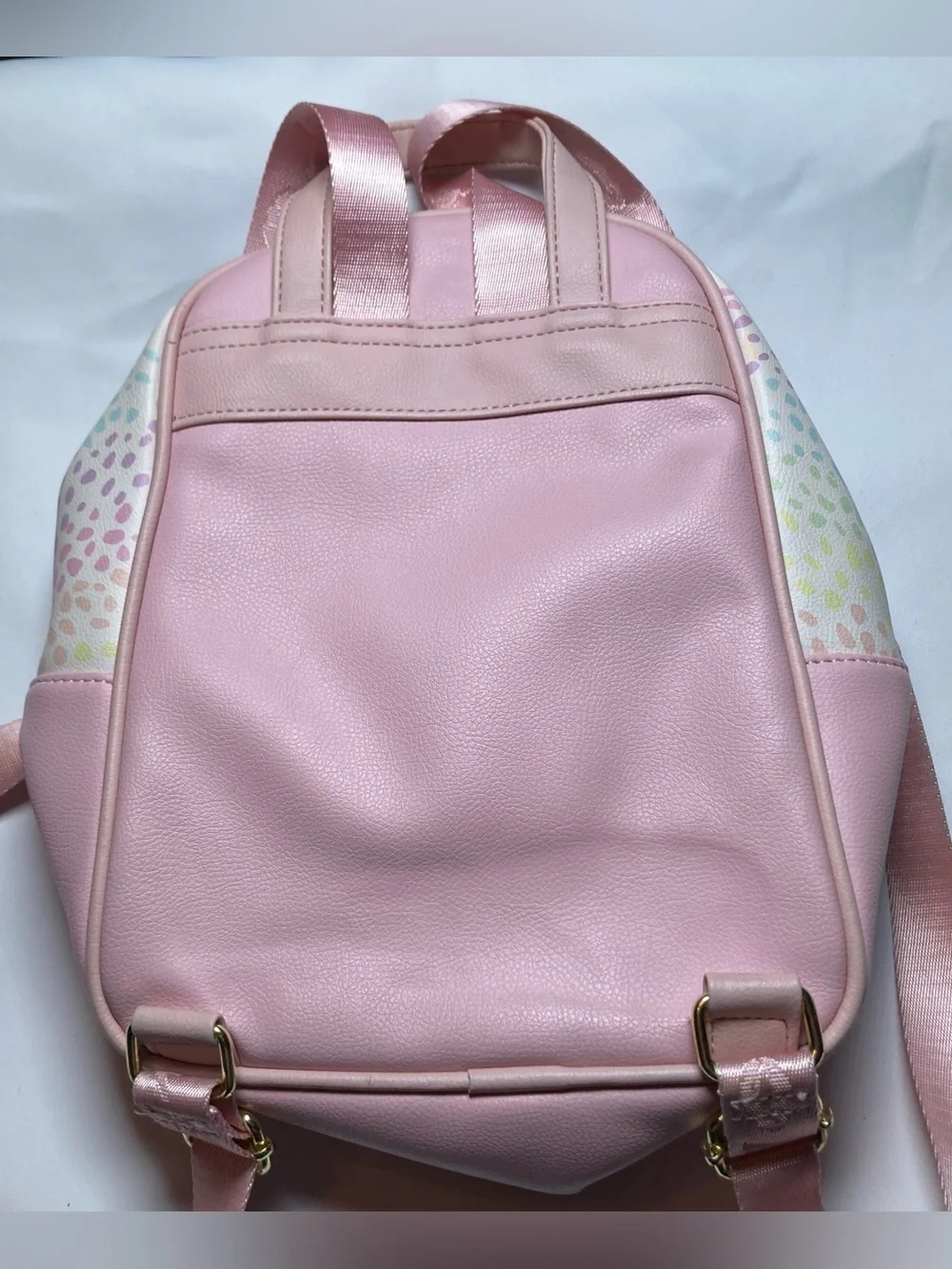 Luv Betsey Johnson Lexy Kitsch Mini Cat Backpack Pink Pastel Dots Print Coquette